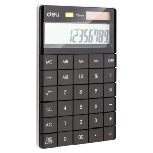 CALCULATOR BIROU 12DIG MODERN NEGRU DELI