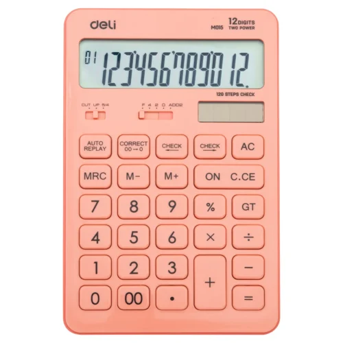CALCULATOR BIROU 12DIG 1541 ROZ PASTEL DELI CALCULATOR BIROU 12DIG 1541 ROZ PASTEL DELI