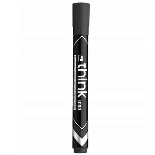 MARKER PERMANENT NEGRU VARF ROTUND 1.5MM DELI