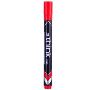 MARKER PERMANENT ROSU VARF ROTUND 1.5MM DELI
