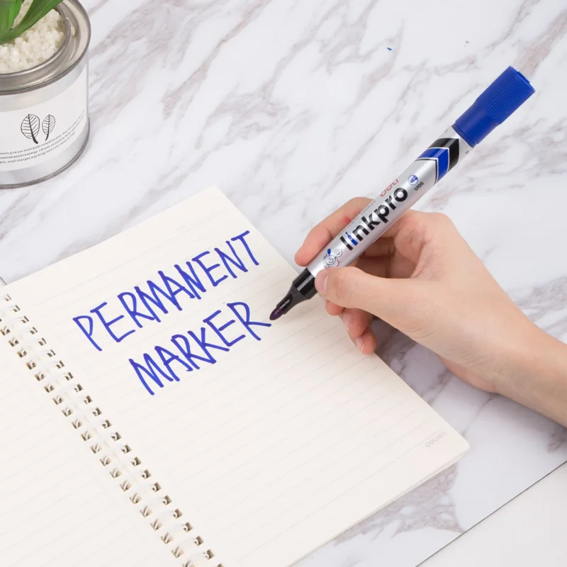 MARKER PERMANENT ALBASTRU VARF ROTUND 2MM REINCARCABIL DELI