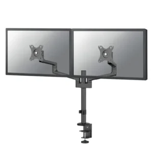 DS60-425BL2_01 Brat dublu monitor Neomounts DS60-425BL2; pentru display-uri cu diagonale 17"-27", sistem de prindere VESA 75x75~100x100, greutate maxima suportata 8 - per ecrankg, tilt +90°, -30°, swivel +90°, -90°, rotate +360°, distanta fata de perete 128-460mm; inaltime reglabila manual 295-607mm; culoare