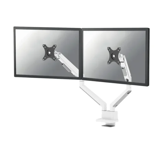Brat dublu monitor Neomounts DS70-250WH2; pentru display-uri cu diagonale 17"-32", sistem de prindere VESA 75x75~100x100, greutate maxima suportata 9 - per ecrankg, full motion, tilt +45°, swivel 90°, rotate 180°; gas spring; culoare argintiu. Garantie 5 ani