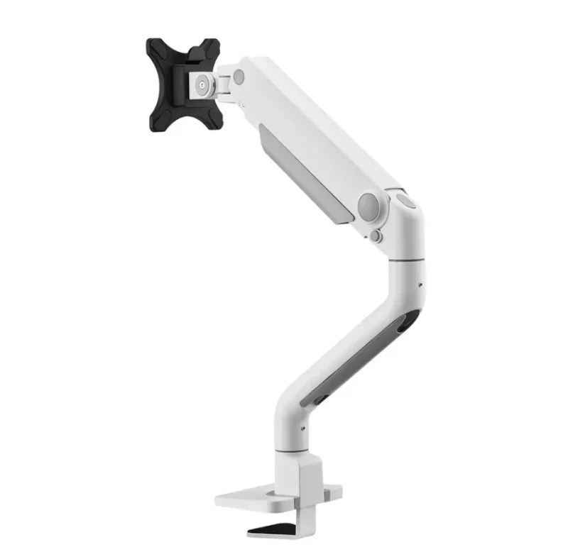Brat monitor Neomounts DS70S-950WH1; pentru display-uri cu diagonale 17"-49", sistem de prindere VESA 75x75~100x100, greutate maxima  suportata 18kg, full motion, tilt 90°, swivel 90°, rotate 180°, distanta fata de perete 119-656mm; gas spring; culoare alb. Garantie 5 ani