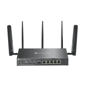 Omada 4G+ Cat6 AX3000 Gigabit VPN Gateway with 4-Port PoE+ PORT: 1× Gigabit SFP WAN/LAN Port, 1× Gigabit RJ45 WAN Port, 4× Gigabit WAN/LAN RJ45 Ports, 2 Nano SIM slot (4G+ Cat6) SPEC: 802.3 at/af, 4 Ports with 45W PoE Power, Desktop & Wall-mount Steel Case SPEED: 574Mbps at 2.4 GHz + 2402 Mbps at 5