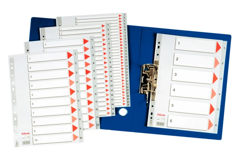 SEPARATOARE INDEX PLASTIC 1-6 ESSELTE SEPARATOARE INDEX PLASTIC 1-6 ESSELTE