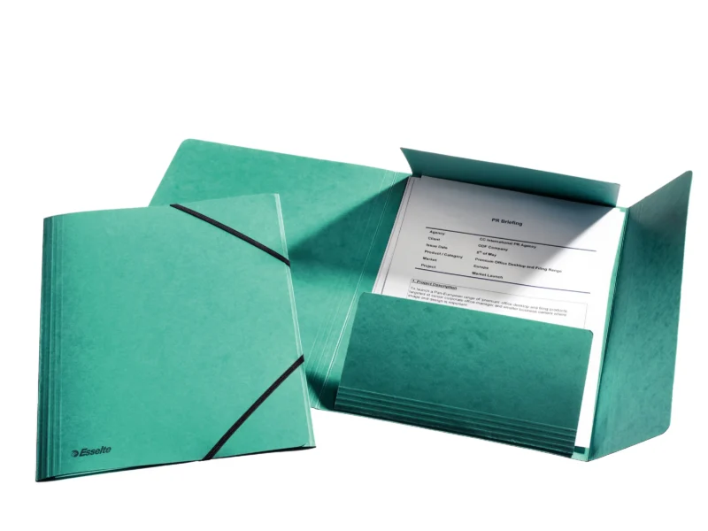 MAPA CARTON CU ELASTIC LUX VERDE ESSELTE