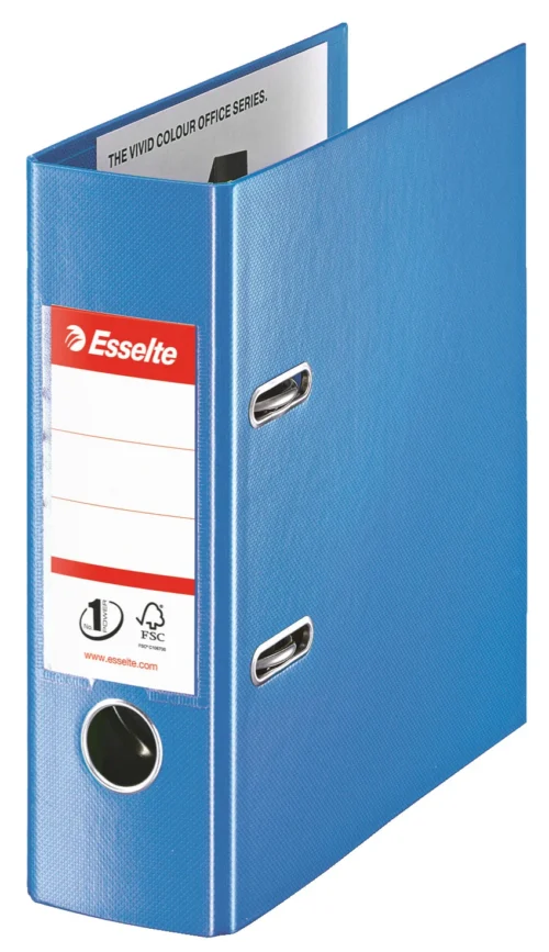 BIBLIORAFT PLASTIFIAT INT-EXT A5 7.5CM ALBASTRU NR1 POWE ESSELTE