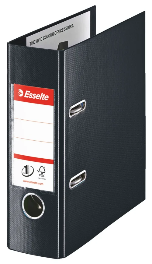 BIBLIORAFT PLASTIFIAT INT-EXT A5 7.5CM NEGRU NR1 POWER ESSELTE