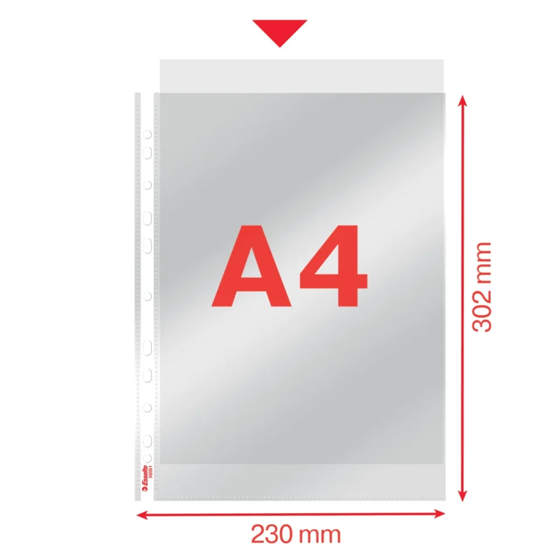 FOLIE PROTECTIE A4 CRISTAL 55 MICRONI 10/SET ESSELTE