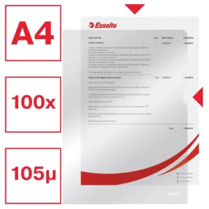 FOLIE PROTECTIE A4 CRISTAL 105 MICRONI 100/TOP DESCHIDERE L ESSELTE