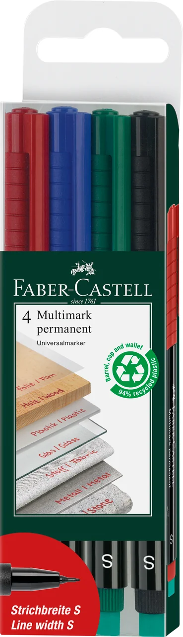 MARKER PERMANENT SET 4 S MULTIMARK FABER-CASTELL MARKER PERMANENT SET 4 S MULTIMARK FABER-CASTELL