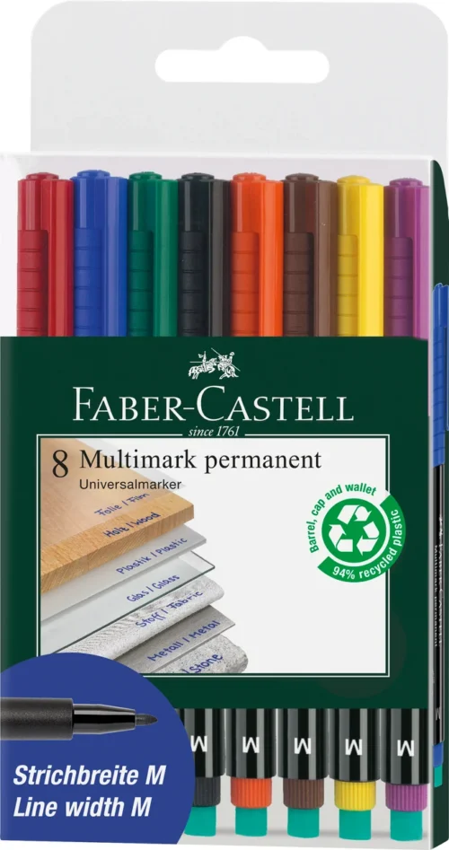 MARKER PERMANENT SET 8 M MULTIMARK FABER-CASTELL MARKER PERMANENT SET 8 M MULTIMARK FABER-CASTELL