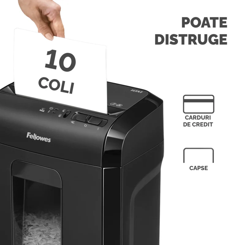 DISTRUGATOR DOCUMENTE 10M MICRO-CUT FELLOWES DISTRUGATOR DOCUMENTE 10M MICRO-CUT FELLOWES