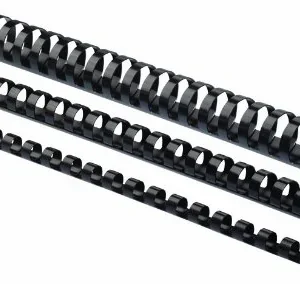 INEL PLASTIC 8MM NEGRU PT 21-40 COLI 100/CUT FELLOWES