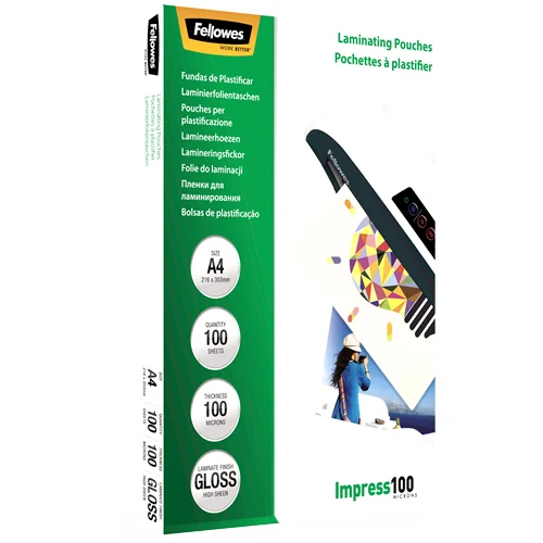 FOLIE A4 100 MICRONI 100/TOP FELLOWES