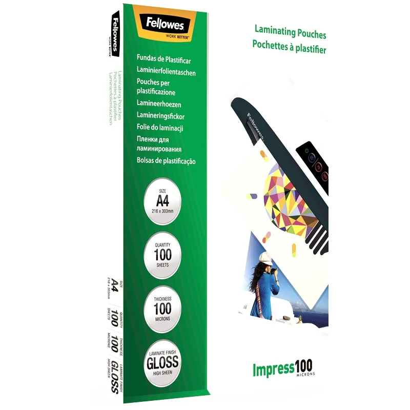 FOLIE A4 100 MICRONI 100/TOP FELLOWES