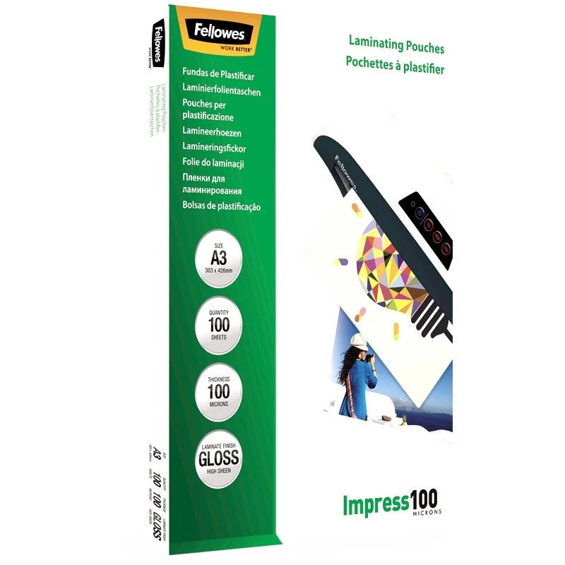 FOLIE A3 100 MICRONI 100/TOP FELLOWES