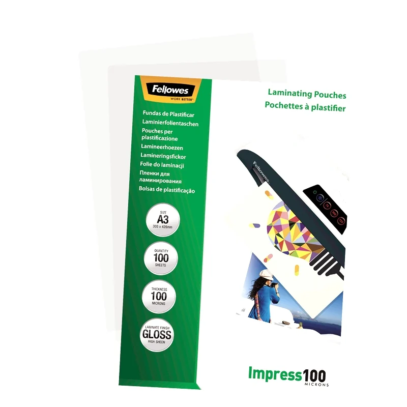 FOLIE A3 100 MICRONI 100/TOP FELLOWES