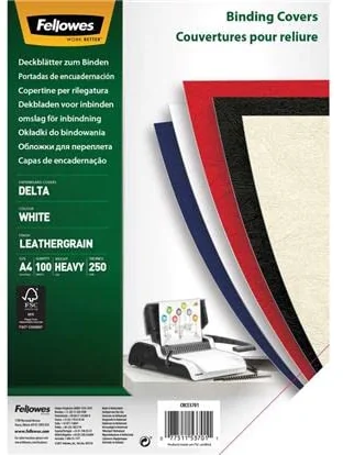 COPERTI CARTON A4 ALB 100/TOP FELLOWES