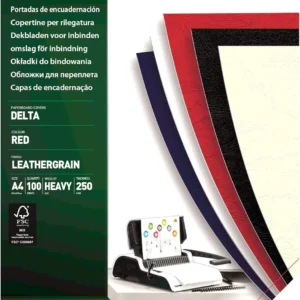 COPERTI CARTON A4 ROSII 100/TOP FELLOWES