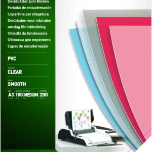 COPERTI PLASTIC A3 200 MICRONI TRANSPARENTE 100/TOP FELLOWES