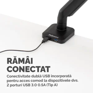 SUPORT MONITOR 1 BRAT NEGRU PLATINIUM FELLOWES