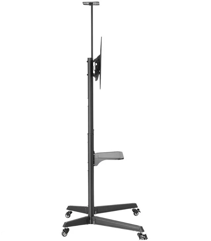 FL50-550BL1_04 Stand podea mobil/fix Neomounts FL50-550BL1; pentru display-uri cu diagonale 37"-70", sistem de prindere VESA 100x100~600x400, greutate maxima suportata 50kg, tilt +5°/-12°, inaltime reglabila manual 1285-1450mm; management cabluri, 2 stalpi; dimensiuni 871x678x1966; culoare negru. Garantie 5 ani