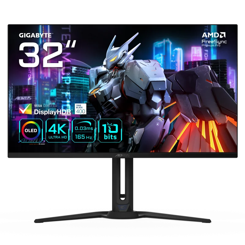 FO32U_01 Monitor Gaming Gigabyte AORUS FO32U, 31.5", 3840 x 2160 pixeli, Black, 3 ani Garantie