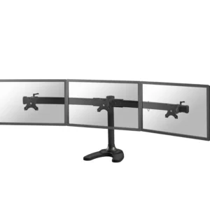 FPMA-D700DD3_01 Suport triplu monitor de birou Neomounts FPMA-D700DD3; pentru display- uri cu diagonale 10"-27", sistem de prindere VESA 75x75~100x100, greutate maxima suportata 8kg - per ecran, swivel +45°, rotate +360°; inaltime reglabila manual 340-450mm; culoare negru. Garantie 5 ani