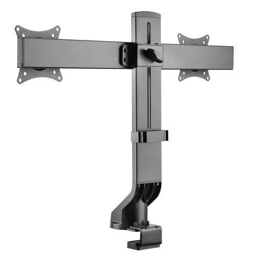 FPMA-D860DBLACK_02 Suport monitor de birou Neomounts FPMA-D860DBLACK; pentru display-uri cu diagonale 10"-27", sistem de prindere VESA 75x75~100x100, suporta 2 ecrane, greutate maxima suportata 7kg per ecran, full motion, tilt +10°, -10°, swivel +10°, -10°, +180°, -180°; gas spring; culoare negru. Garantie 5 ani