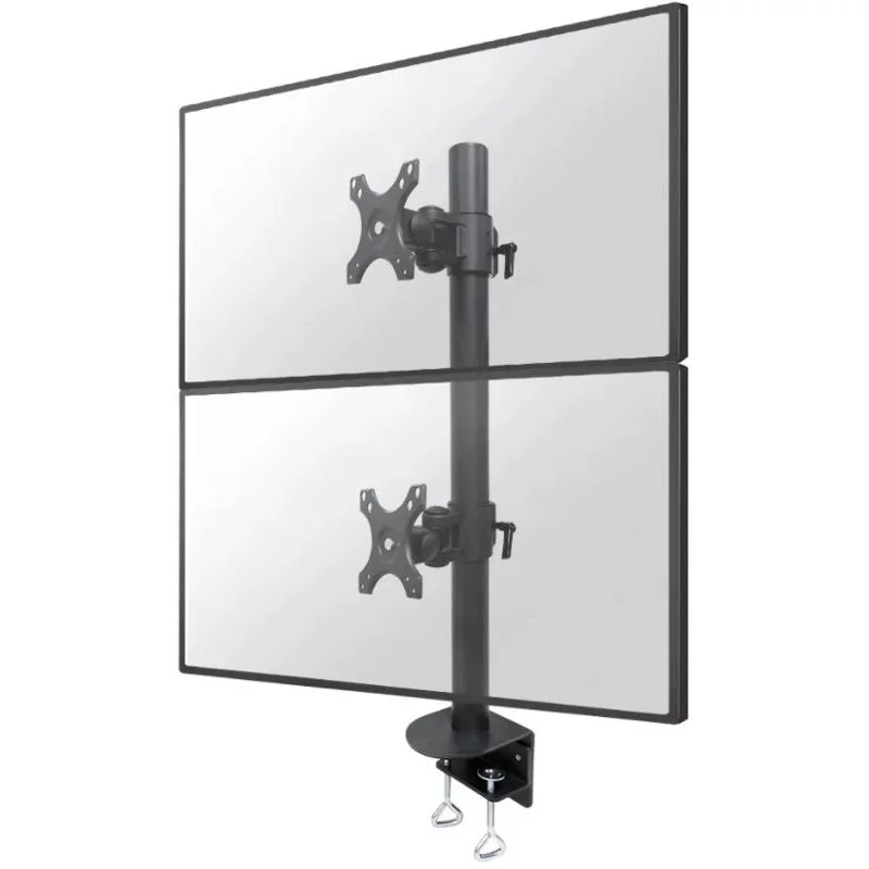 FPMA-D960DVBLACKPL_01 Suport Monitor de Birou Dublu, Neomounts by Newstar FPMA-D960DVBLACKPLUS, 17" - 49", VESA 100x100, suporta pana la 15kg, negru