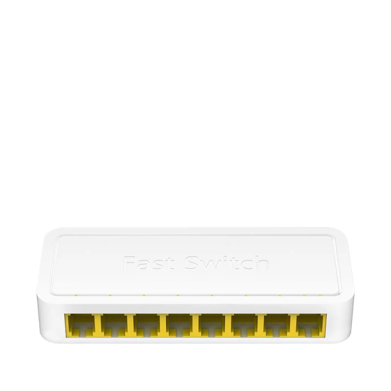 CUDY 8-Port 10/100 Mbps Desktop Switch, 8 10/100M RJ45 Ports, Loop Detection, Desktop Plastic Case, Power Saving, Plug & Play, Wall-Mount