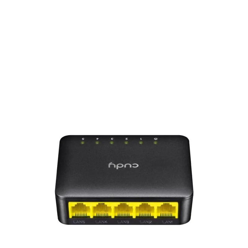 CUDY 5-Port Gigabit Desktop Switch, 5 10/100/1000M RJ45 Ports, IGMP Snooping, Loop Detection/Prevention, 802.1p/DSCP QoS, Desktop Plastic Case, Power Saving, Plug & Play, Wall-Mount