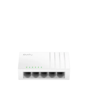 CUDY 5-Port Gigabit Desktop Switch, 5 10/100/1000M RJ45 Ports, IGMP Snooping, Loop Detection/Prevention, 802.1p/DSCP QoS, Desktop Plastic Case, Power Saving, Plug & Play, Wall-Mount, USB-C Powering(Adapter not included)