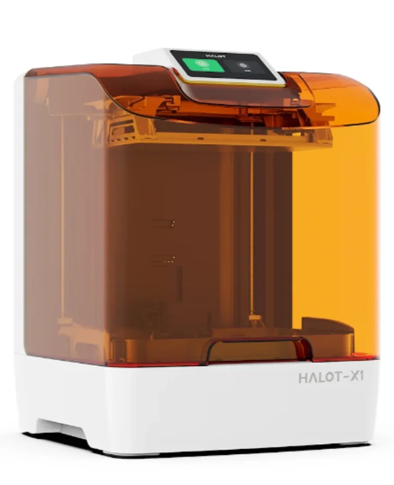 CREALITY HALOT-X1 RESIN 3D PRINTER, Tehnologie LCD, Volum printare: 211.68mm*118.37mm*200mm, Dimensiuni imprimanta: 344mm*331mm*434mm, Sursa lumina: Honeycomb Matrix, Expunere: 6500+10% μW/cm2, Rezolutie: 16K(15120*6230PX), Dimensiune pixel: 14*19μm, Acuratete axa Z: 0.01mm, Grosime strat