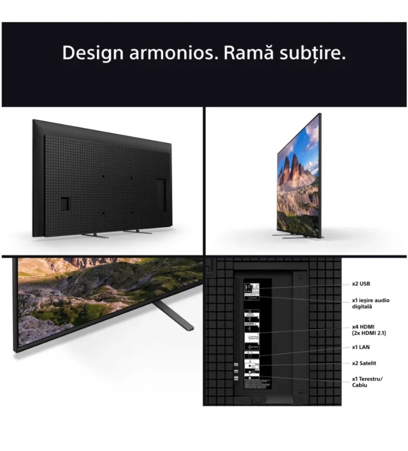 Televizor Sony BRAVIA 5 XR l Mini LED 65XR55, 164 cm, Smart Google TV, 4K Ultra HD, 100 Hz, Clasa D