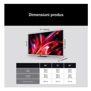 Televizor Sony BRAVIA XR 9 II True RGB LED 65XR95M2, 164 cm, Smart Google TV, 4K Ultra HD, 120Hz, Clasa E (Model 2026)