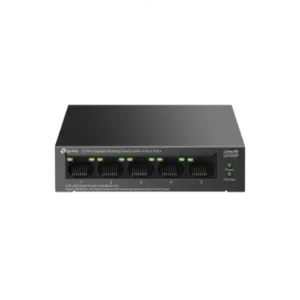 "5-Port Gigabit Desktop Switch with  4-Port PoE+ PORT: 4× Gigabit PoE+ Ports, 1× Gigabit Non-PoE Port SPEC: 802.3af/at, 65 W PoE Power, Desktop Steel Case FEATURE: Extend Mode for 250m PoE Transmitting, PoE Auto Recovery, Plug and Play"