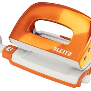 PERFORATOR 10 COLI MODEL MINI 5060 PORTOCALIU METALIZAT LEITZ