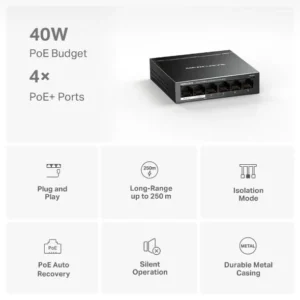 Mercusys Desktop Switch MS106LP 6 porturi 10/100Mbps