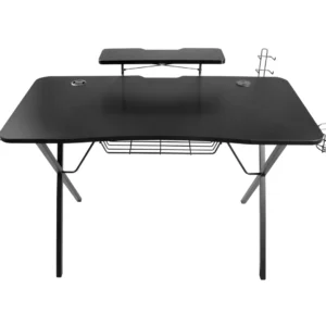 Birou gaming Genesis Holm 300, MDF, suporta pana la 60kg, iluminare RGB, negru