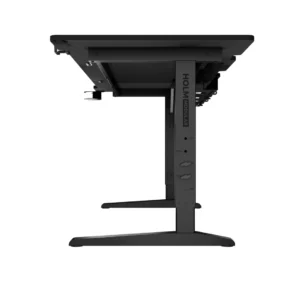 Birou gaming Genesis Holm Modular 160, material lemn/metal, reglabil pe inaltime 70 - 90 cm, iluminare RGB, management cabluri, negru