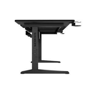 Birou gaming Genesis Holm Modular 160, material lemn/metal, reglabil pe inaltime 70 - 90 cm, iluminare RGB, management cabluri, negru