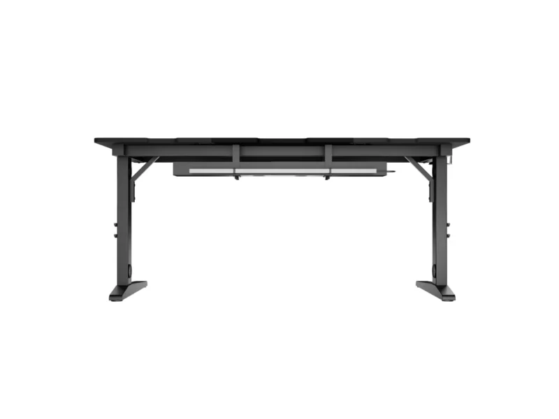 Birou gaming Genesis Holm Modular 160, material lemn/metal, reglabil pe inaltime 70 - 90 cm, iluminare RGB, management cabluri, negru
