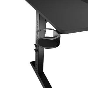 Birou gaming Genesis Holm Modular 160, material lemn/metal, reglabil pe inaltime 70 - 90 cm, iluminare RGB, management cabluri, negru