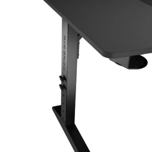 Birou gaming Genesis Holm Modular 160, material lemn/metal, reglabil pe inaltime 70 - 90 cm, iluminare RGB, management cabluri, negru