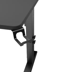 Birou gaming Genesis Holm Modular 160, material lemn/metal, reglabil pe inaltime 70 - 90 cm, iluminare RGB, management cabluri, negru