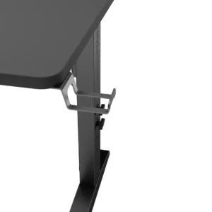 Birou gaming Genesis Holm Modular 160, material lemn/metal, reglabil pe inaltime 70 - 90 cm, iluminare RGB, management cabluri, negru