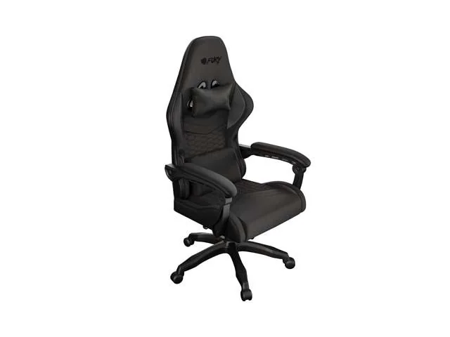 Scaun gaming FURY SHINAI S4, material piele ecologica+fabric, reglabil pe inaltime, greutate maxima suportata 130 kg, inaltime scaun reglabil 43 - 52 cm, spatar ajustabil 180°, dimensiuni roti 50mm, echipat cu piston cu gaz clasa 4, negru